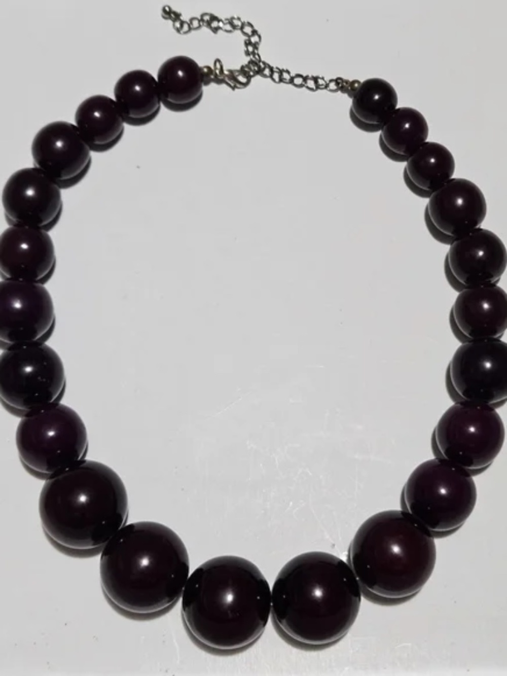 Burgundy Beaded Statement Necklace